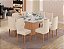 Sala de Jantar Gabi New 1,30 + 08 Cadeiras Ariel Pés de Madeira - Freijó / Off White / Off White / Helmi - Imagem 1