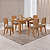 Sala de Jantar Taís 1,60 + 06 Cadeiras Star - Freijó / Freijó / Stanley - Imagem 1