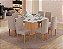 SALA DE JANTAR GABI NEW 1.30 + 08 CADEIRAS ARIEL PÉS DE MADEIRA FREIJO / OFF WHITE / OFF WHITE / STANLEY - Imagem 1