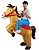 Fantasia Inflável de Cavalo com Cavaleiro – Infantil e Adulto - Imagem 1