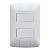 Conjunto 2 Interruptores 6A/250V 4x2 Simples Aria Tramontina Branco Kit 10 un - Imagem 1