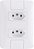 Conjunto 2 Tomadas 2P+T 10A/250V 4x2 Aria Branco Kit 10 un - Imagem 1