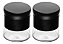 Kit 2 Porta Mantimento Tempero Preto Vidro 400ml Wolff Preto - Imagem 1