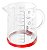Jarra Medidora Copo Dosador 1l Alça Base Silicone Decorada Cor Incolor - Imagem 1