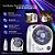 Ventilador 6 Em 1 Portátil Usb Multifuncional Led Multimidia Cinza - Imagem 4