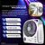 Ventilador 6 Em 1 Portátil Usb Multifuncional Led Multimidia Cinza - Imagem 2