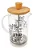 Cafeteira de Vidro 600ml Tampa de Madeira - Imagem 1