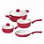 jogo de panelas 4 peças em alumínio na cor vermelha - Imagem 5