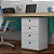Gaveteiro Mesa de Cabeceira Classic Quarto Organizador com Pés 4 Gavetas/Quarto/Escritório/Madri Classic (BRANCO) - Imagem 1