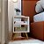 Mesa de Cabeceira Nicho Quarto Casal Decoração Retro Palma Branco OULIWS - Imagem 2
