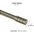 Kit Varão Extensível 120 a 210cm 25/28mm Ouro Velho Cilíndrico - Imagem 6