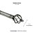 Kit Varão Extensível 120 a 210cm 25/28mm Esfera Cromado - Imagem 5