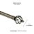 Kit Varão Extensível 120 a 210cm 25/28mm Coroa Ouro Velho - Imagem 5