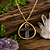 Colar Gota com Crucifixo em Pedra Natural Ágata Folheado a Ouro – 43 cm - Imagem 3