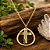 Colar Gota com Crucifixo em Pedra Natural Ágata Folheado a Ouro – 43 cm - Imagem 2
