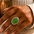 Anel em Prata Indiana com Turquesa Verde Oval – Pedra da Calma e do Bem-Estar - Imagem 1