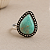 Anel em Prata Indiana Boho com Amazonita Natural em Gota | Equilíbrio e Prosperidade - Imagem 2