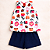 Conjunto Infantil Feminino Regata Joaninhas + Shorts Marinho - Imagem 2