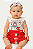 Conjunto Infantil Feminino Coelhinhos Shorts Saia - Imagem 1