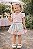 Conjunto Infantil Menina Blusa Rosa com Babados e Saia Floral com Laço - Imagem 2