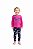 Conjunto Infantil Feminino Valeen Kids Meia Estação Pink e Marinho Unicórnio - Imagem 1