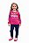 Conjunto Infantil Kyly Flanelado Pink e Marinho Happiness Only - Imagem 1