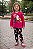 Conjunto Infantil Kyly Moletom Flanelado Pink e Marinho Pássaro e Flores - Imagem 2