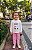 Conjunto Infantil Cato Lelê Moletom Flanelado Off White e Rosa Best Friend Gatinha - Imagem 2