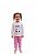 Conjunto Infantil Cato Lelê Moletom Flanelado Off White e Rosa Best Friend Gatinha - Imagem 1