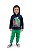 Conjunto Infantil Kyly Moletom Flanelado Marinho e Verde Camaleão Skate - Imagem 1