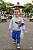 Conjunto Infantil Kyly Moletom Flanelado Mescla e Azul Let’s Run - Imagem 2