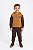 Conjunto Infantil Angerô Moletom Flanelado Marrom – Colete Teddy com Capuz - Imagem 1
