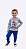 Conjunto Infantil Cato Lelê Moletom Flanelado Mescla e Azul Skater 84 - Imagem 1