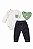 Conjunto Bebê Abrange Body e Calça Jeans Look e Bandana Hello Bear - Imagem 3