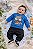 Conjunto Bebê Duzizo Moletom Flanelado Azul e Preto Guaxinim - Imagem 2