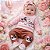 Conjunto Bebê Kyly Moletom Flanelado Rosa e Marrom Gatinhos Fashion - Imagem 2