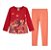 Conjunto Meia Estação Infantil Floral Vermelho e Coral - Imagem 3