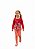 Conjunto Meia Estação Infantil Floral Vermelho e Coral - Imagem 1