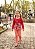 Conjunto Meia Estação Infantil Floral Vermelho e Coral - Imagem 2