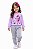 Conjunto Kyly Moletom “Menina Fashion” Lilás e Calça Mescla - Imagem 1