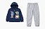 Conjunto Anale Moletom com Zíper Robôs Jaqueta com Capuz e Calça - Imagem 3