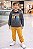 Conjunto Viston Moletom Infantil Just Enjoy com Calça Mostarda - Imagem 2