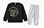 Conjunto Kyly Moletom Infantil Pro Player Preto e Calça Mescla - Imagem 3