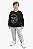 Conjunto Kyly Moletom Infantil Pro Player Preto e Calça Mescla - Imagem 1