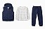 Conjunto Divertto 3 Peças Meia Estação Camiseta Listrada e Colete com Capuz e Calça Moletom - Imagem 3