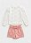 Conjunto Meia Estação Infantil Infanti Blusa e Shorts Rosa - Imagem 3
