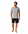 Pijama Masculino Adulto Omoss Manga Curta E Short -Platina\Marinho - Imagem 2