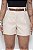 Short Alfaiataria Feminino Social Cintura Alta com Cinto – ELEGANCE BRAND - Imagem 7