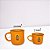 Caneca Zaro Café Laranja com Borda Preta 70ml - Imagem 5