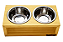 Comedouro Duplo De Madeira Personalizado Com Potes Inox Para Gatos E Cachorros - Imagem 15